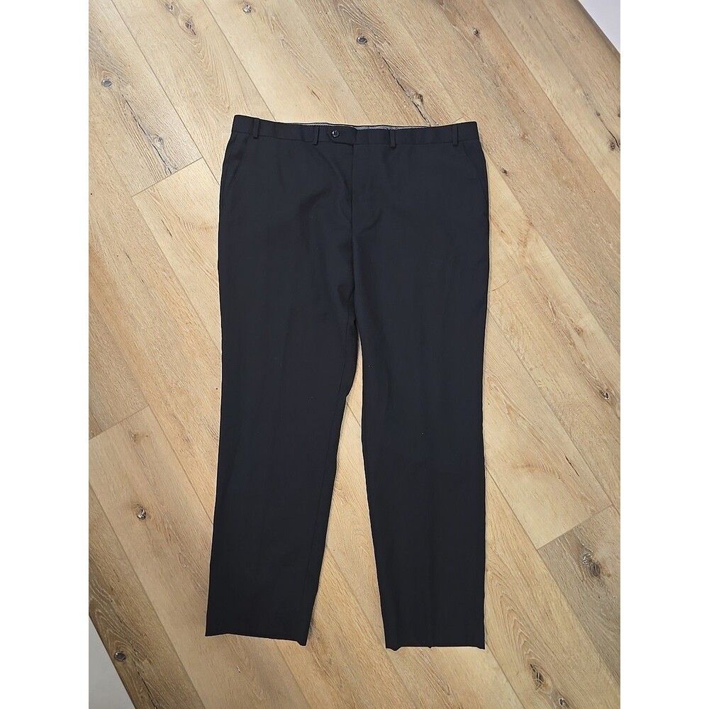 Michael Kors Wool Blend Dress Pants 42 32 Mens Classic Black Career Office Basic